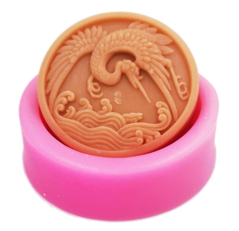 Longzang red-Crowned Crane 0961 Craft Art Silicone Soap Mold Craft Molds DIY Handmade soap molds - Image 1